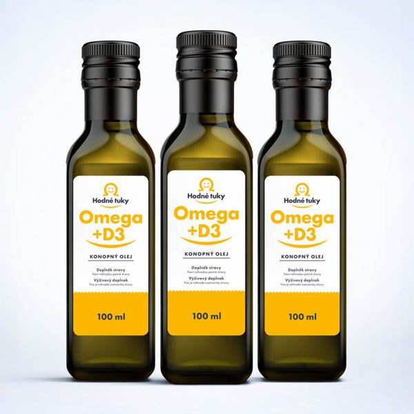 Hodné tuky Omega +D3 konopný olej